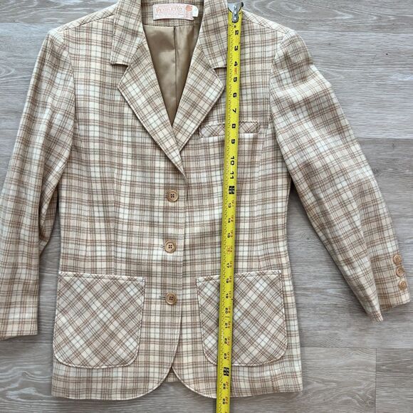 Vtg Pendleton 100% Wool Plaid Blazer & Skirt Set Women's-Size 6 - Picture 10 of 15